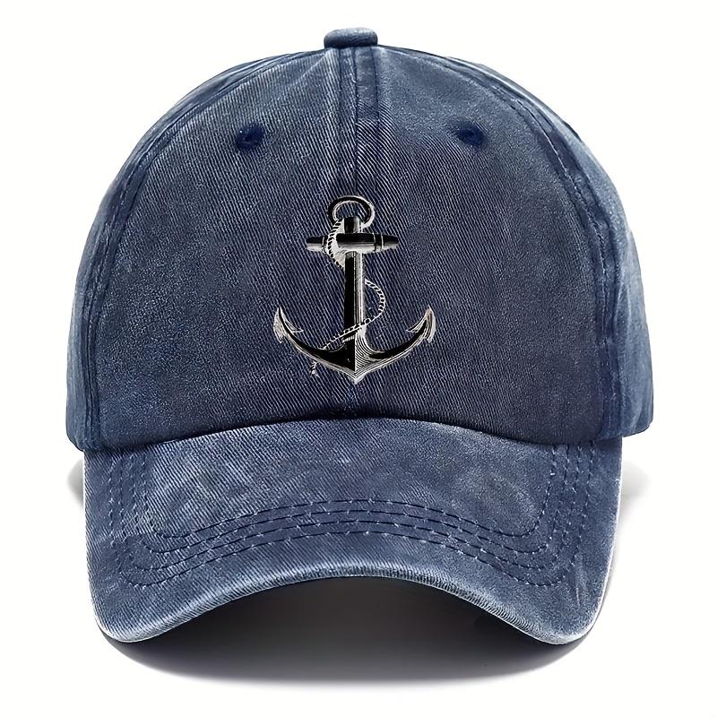 Verstellbare Dad Hat Maritime Anker Baseballkappe Unisex Lässig Segler Abenteuer Thema Kopfbedeckung Geeignet für Jede Jahreszeit