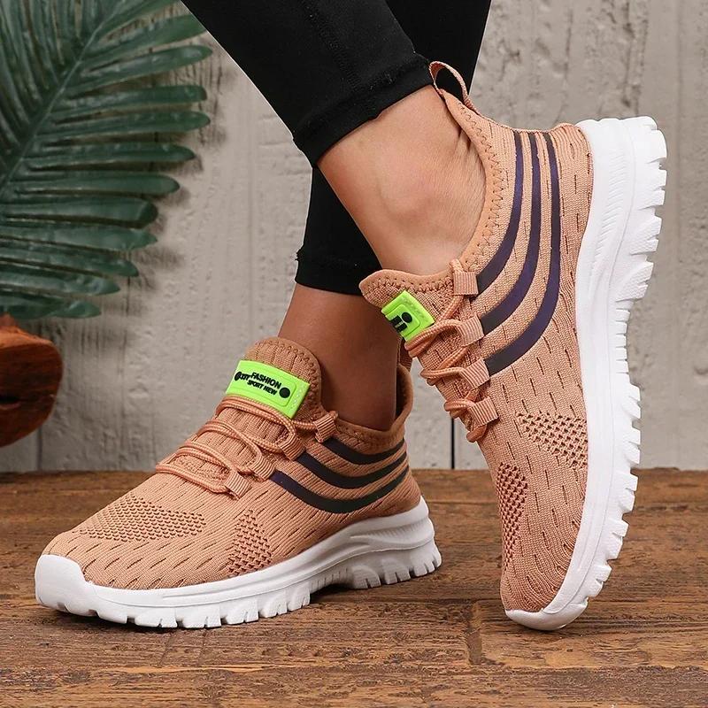 Woman'S Grid Sports Shoes Industrial Casual Style Lightweight Non Slip Sole Outdoor Walking Training Basketball Sports Shoes