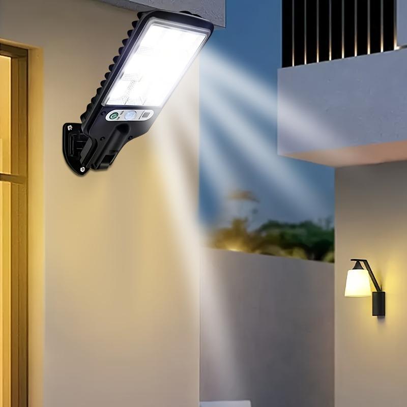 1PC solar LED wall light with human body induction is suitable for courtyard, garden, street fenced area, gazebo outdoor lighting, solar charging