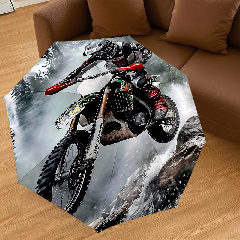 1PC Motorbike Umbrella-8-Rib Reinforced, Automatic Open, Lightweight & Durable, Fashion Accessory for Outdoor, H0399