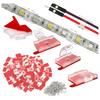 AEE2-100PCS Clips de Fixation Pour Bandes LED Avec Ruban Auto-Adhésif + Vis Clips Lumière Pour Bandes Lumineuses Intérieures
