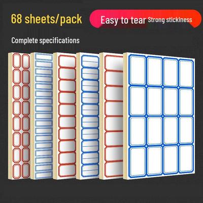 Office Self-Adhesive Handwritten Price Labels - 68 Sheets, Easy-Peel Paper Stickers.