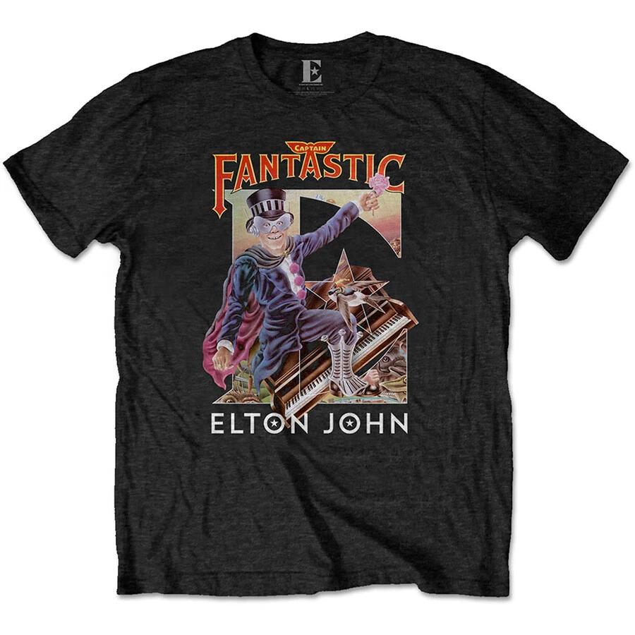 Elton John - Captain Fantastic - Black t-shirt L