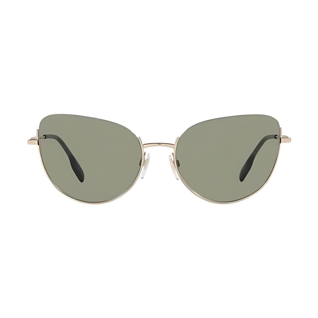 Burberry Letter Engraved Metal Irregular Frame Sunglasses Women Sunglasses Gold BE31441109