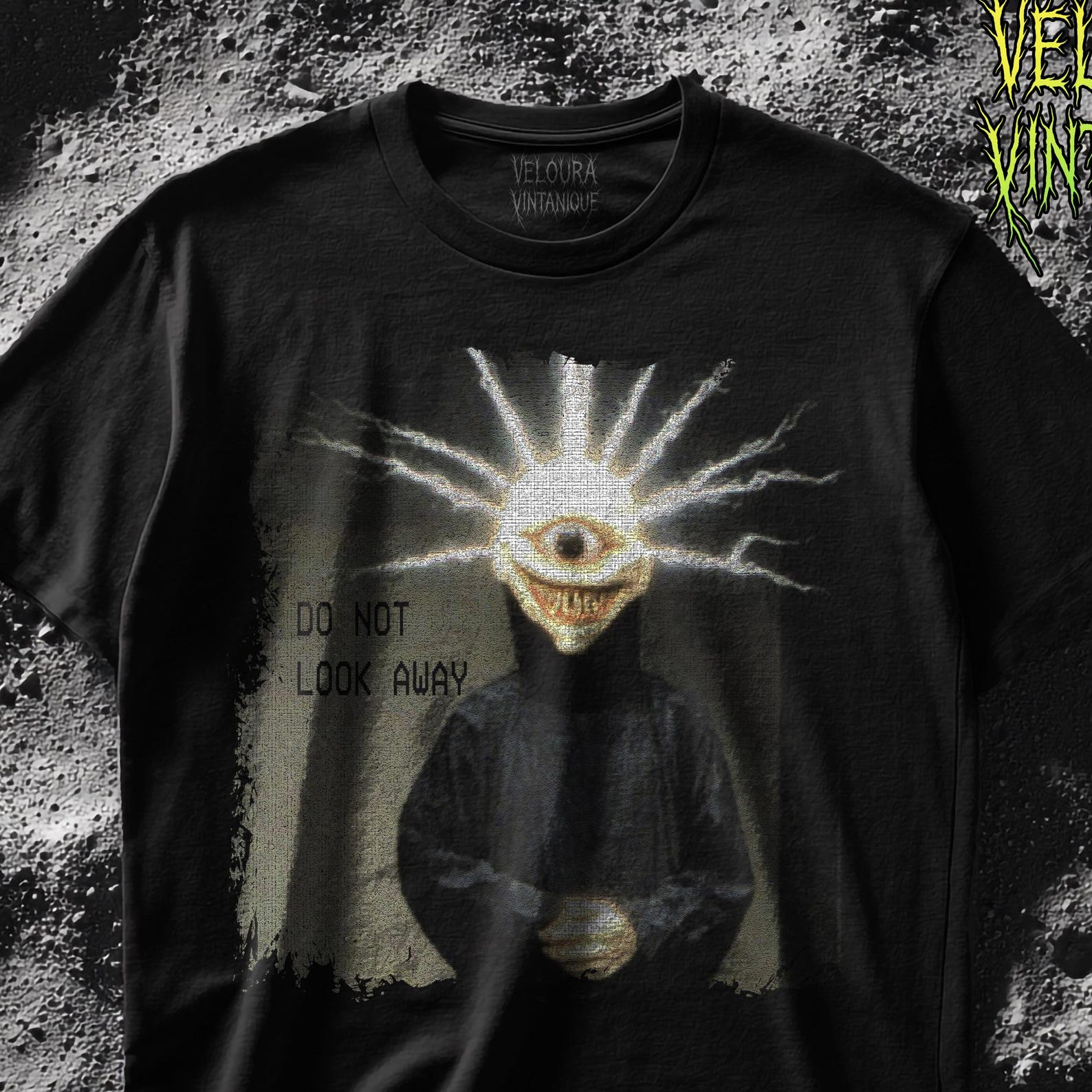 Creepy Analog Horror Shirt | Electric Eye Monster Graphic Tee 2XL