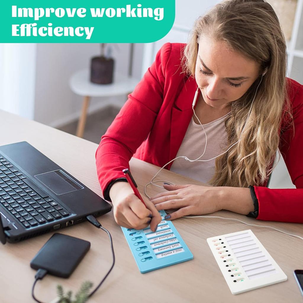 Aleric 2 Pieces Chore Chart for Kids to do List Chores Checklist Task Board, Sliding Morning Routine Chart for Adults, Daily Memo RV Checklist