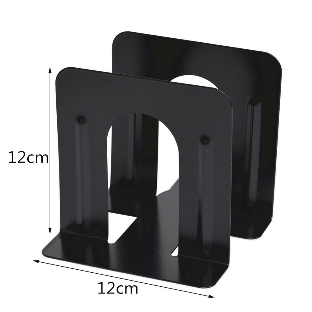Rutschfeste Buchstützenhalterung aus schwarzem Metall, schwerer Buchstützen-Büro-Buchstopper