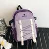 Sports Backpack Large Capacity Lightweight Color Block Backpack Unisex Student Schoolbag