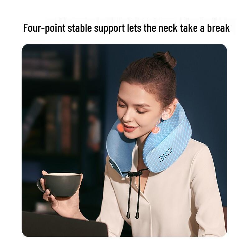 SKG BP3 U-Shaped Memory Foam Heating & Massage Pillow CN plug (adapter included)