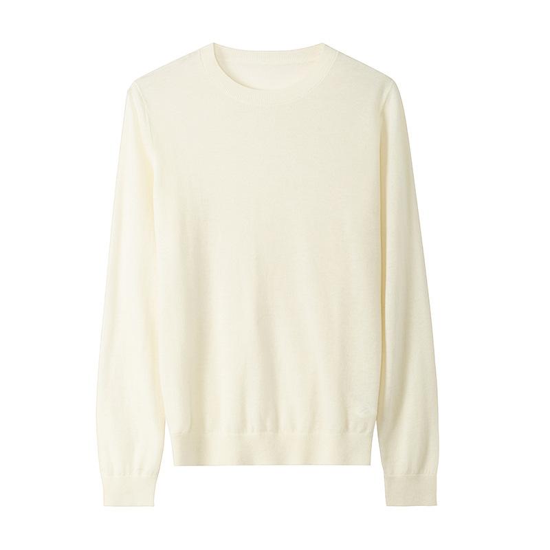 Crew Neck Commuter Pullover Wool Sweater Women's Autumn and Winter Loose Versatile Warm Knitted Top