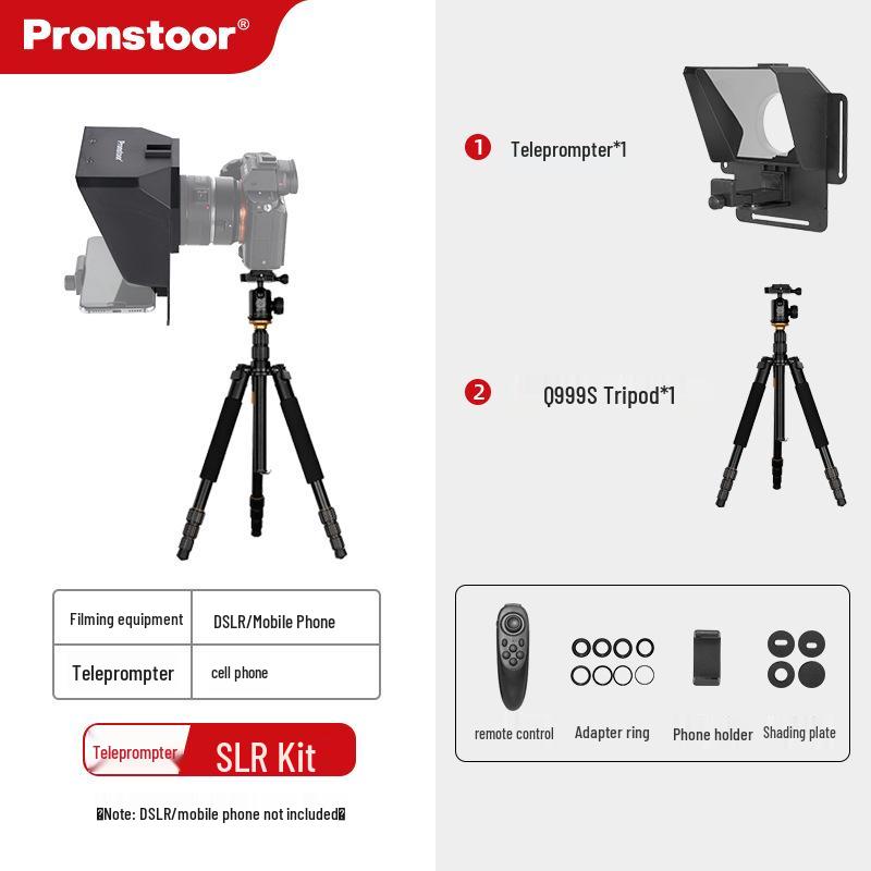 ZhiJie Pronstoor Portable Teleprompter for Mobile Phones & DSLR Cameras
