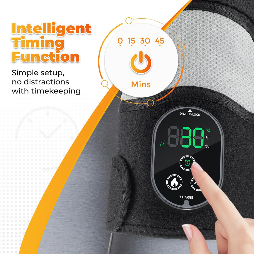 3 In 1 Cordless Thermal Knee Pad Knee Shoulder Massager Vibration Leg Arm Joint Brace Muscle Relax Joint Brace Muscle Relaxation
