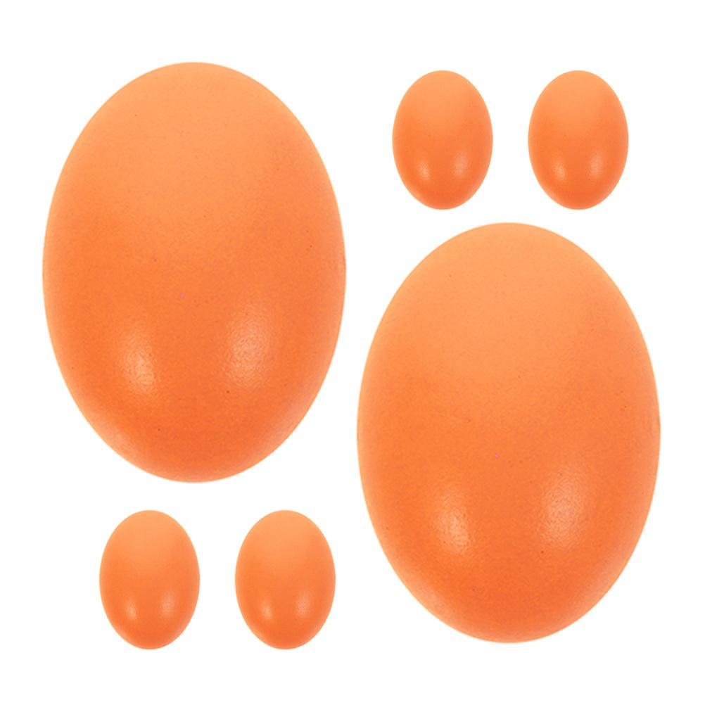 6Pcs DIY Simulation Wooden Eggs Realistic Fake Eggs for Painting Craft Activity Kits Family Fun Decorative Easter Projects Wood