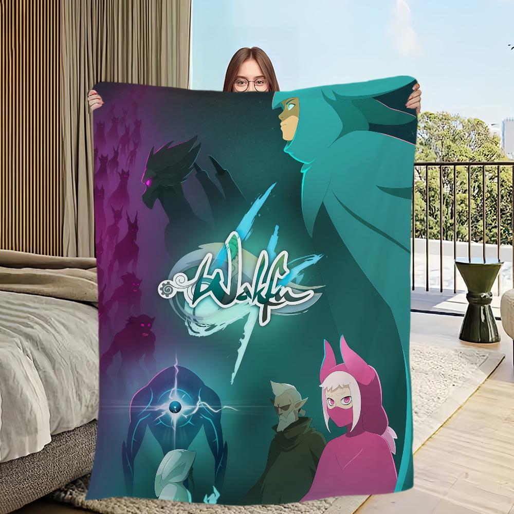 W-Wakfu Game Blanket Flannel warm comfort soft plush blanket For Picnic Beds Sofas Homes And Bedrooms