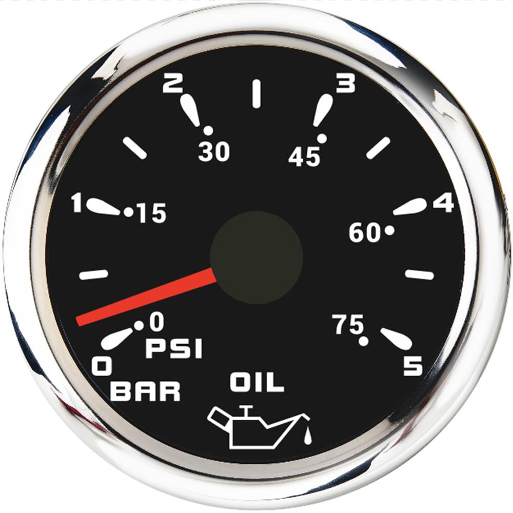 Rhaxel 52mm Oil Pressure Gauge 0-5Bar 0-75Psi 0-10Bar 0-150Psi with 7 Colors Backlight for ATV UTV Boats Car Racing 0-5Bar BS