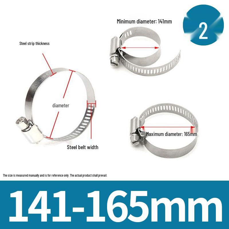 American Style 201 Stainless Steel Hose and Pipe Clamp for Ventilation and Communication Applications