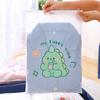 2pcs Clothing Storage Bag Travel Cartoon Children Transparent Clothing Zipper Bag Cute Thickened Frosted Bag Underwear Pouch