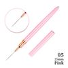 7/9/11/15/25mm Nail Brush Acrylic French Stripe Line 1Pcs Pink Black UV Gel Painting Pen Carved Nail Art Liner Brush For Manicur