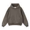 Pure Cotton American Retro Fried Snowflakes Washed To Make Old Hooded Men's and Women's Tide Pocket Sweaters