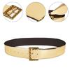 Female Belt Gold Color Glitter Waist Belt Decorative Belts for Womens Jeans