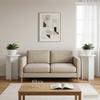 Plant Stand 2 pcs High Gloss White Ø40 x 60 cm Engineered Wood