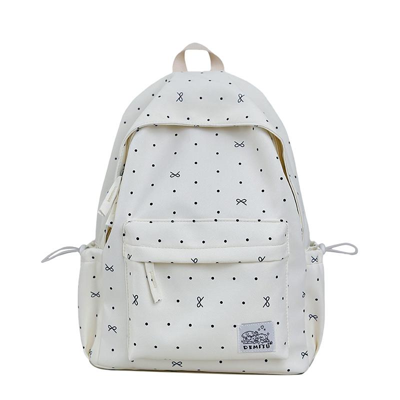 School bag junior high school girls girl heart atmosphere polka dot bow versatile high value female high school student backpack
