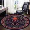 1pc Cthulhu Mandala Office Round Area Rug,  Mat Suitable ForOffice, Under Office Chairs Bedroom Living Room Home Decor, Room Deco