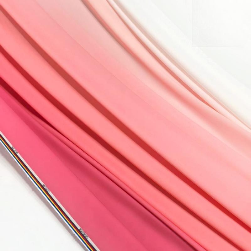 100x150cm Fashion Gradient Fabric Chiffon for Clothing Dresse Scarves Sewing Multicolor Translucent Cloth Needlework Soft Smooth