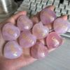 Random1pcs Rose Quartz Heart Inspirational Stone Engraved Love Natural Pink Crystal Valentine's Day Gifts