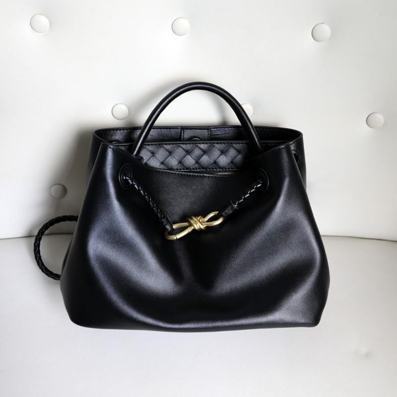 Womens Genuine Leather Tote Bag With Metal Bow Detail Large Capacity Shoulder Handbag Vintage Style
