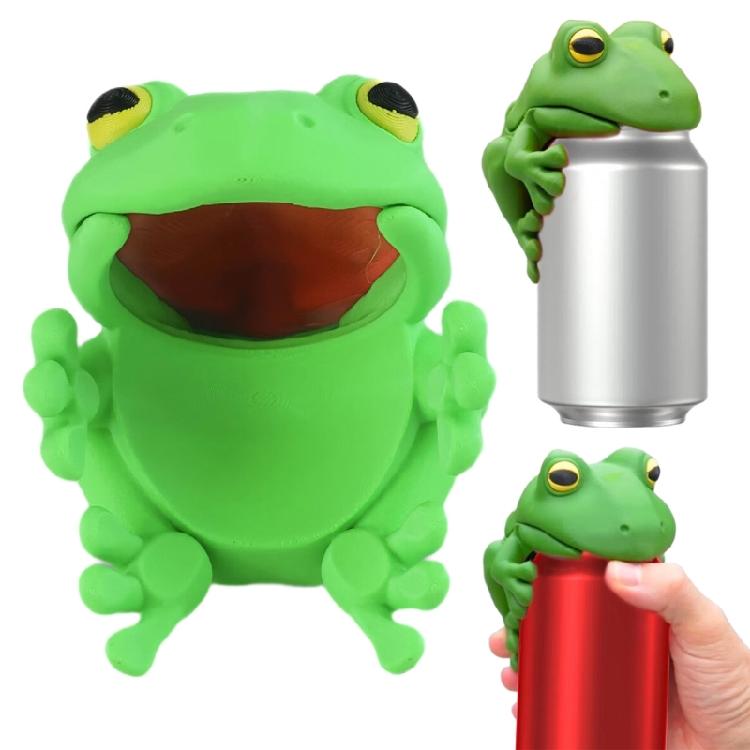 Funny Frogs Statue Drink Lid Decorative Waterproof Can Cover For Sodas Beers Party Decoration Supplies Summer Essential