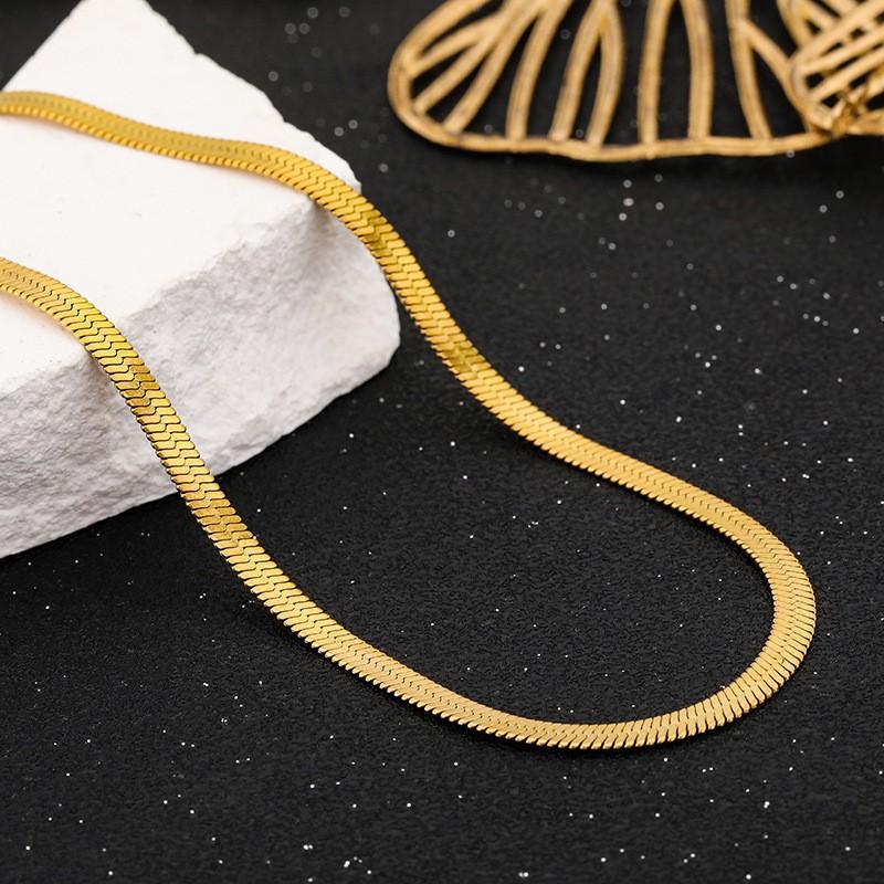 2026 Jewelry Copper-plated 925 Silver-plated 4MM Blade Necklace 16-24 Inches 4MM*40CM