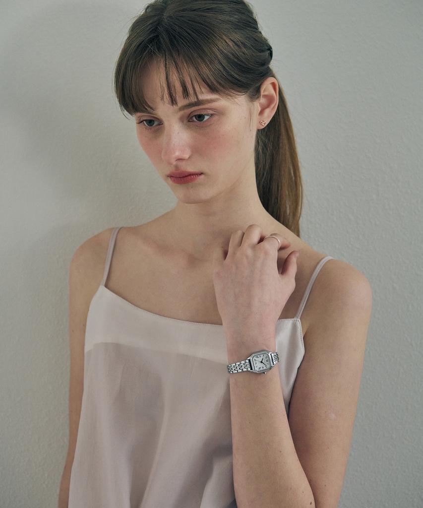 Seinteuseukoteuleondeon Encore Square Watch - Silver / St1100Sss