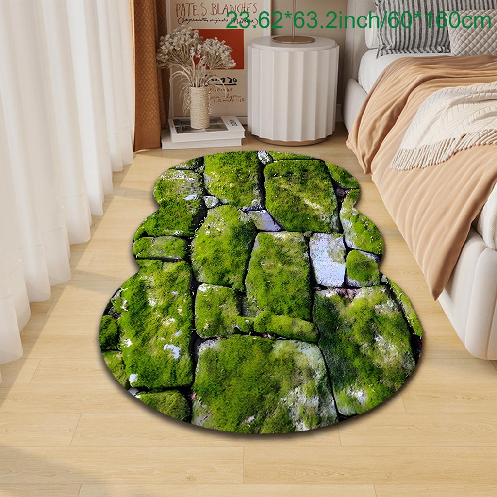 1pc Luxury Moss Natural Carpet, Durable Non-Slip Washable Indoor Rug For All Seasons, Halloween Thanksgiving Christmas Decor