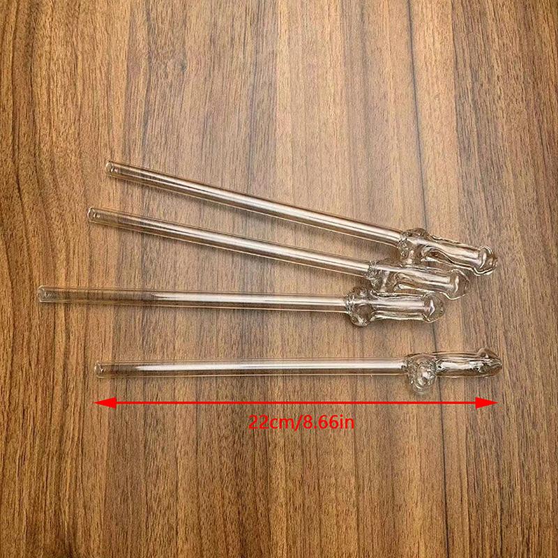 Funny Shaped Glass Straw Creative High Boric Acid Glass Straws Heat Resistant Reusable Kitchen Tool Party Supplies