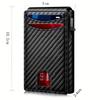 1Pcs Anti Theft Slim Thin Wallet Men'S Carbon Fiber Rfid Wallet Holder Luxury Cardholder Minimalist Wallet Purse Bag
