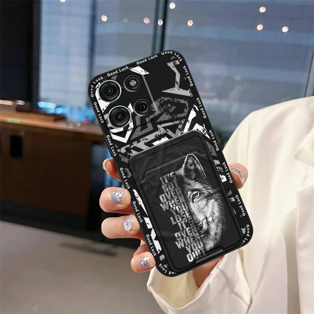 Protective Durable Phone Case For MOTO G75 5G Graffiti Shockproof TPU Cute Full Wrap Card Sleeve Anti-knock Soft Case