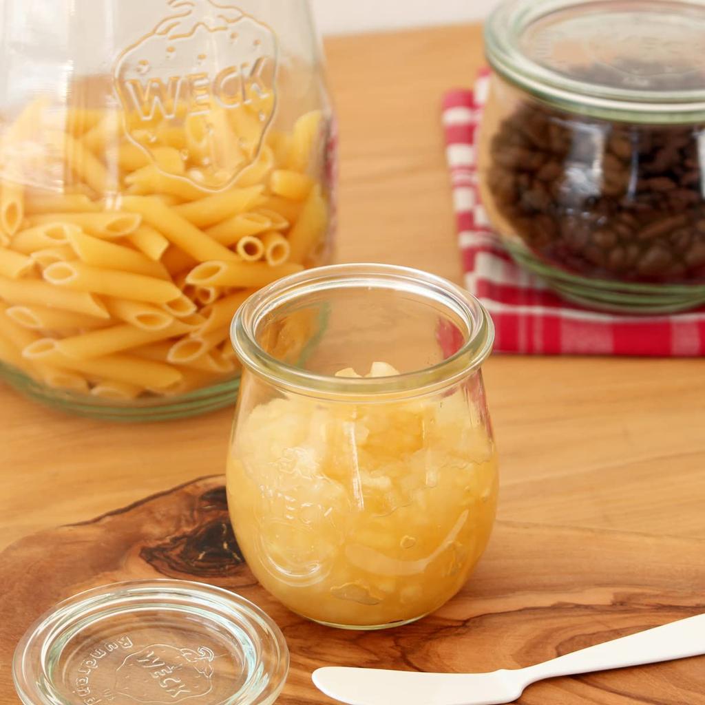 WECK Canister Glass Canister Storage Container Storage Bottle Shape 1000ml Set of WE-745 (Tulip 6)