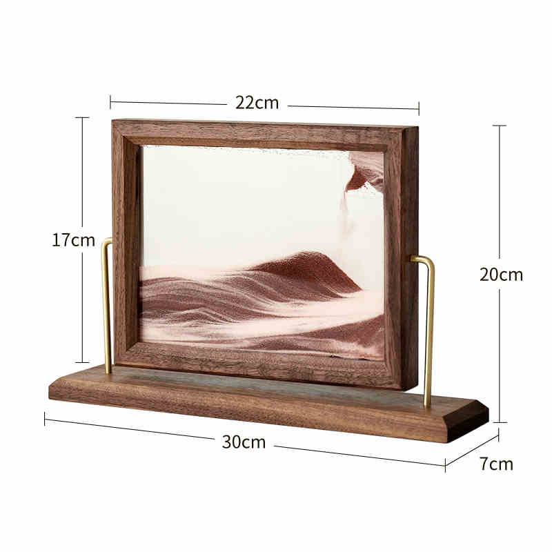 

3-цветный простой современный квадратный песочные часы с текучим песком, украшение для домашнего винного шкафа/телевизора, украшение для домашнего рабочего стола LH456 30x7x20cm