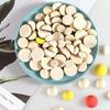 5-100Pcs Natural Half Wooden Beads 12/15/20/25/30mm Half Unfinished Wood Balls Split Wood Beads for DIY Craft Toy Home Decor