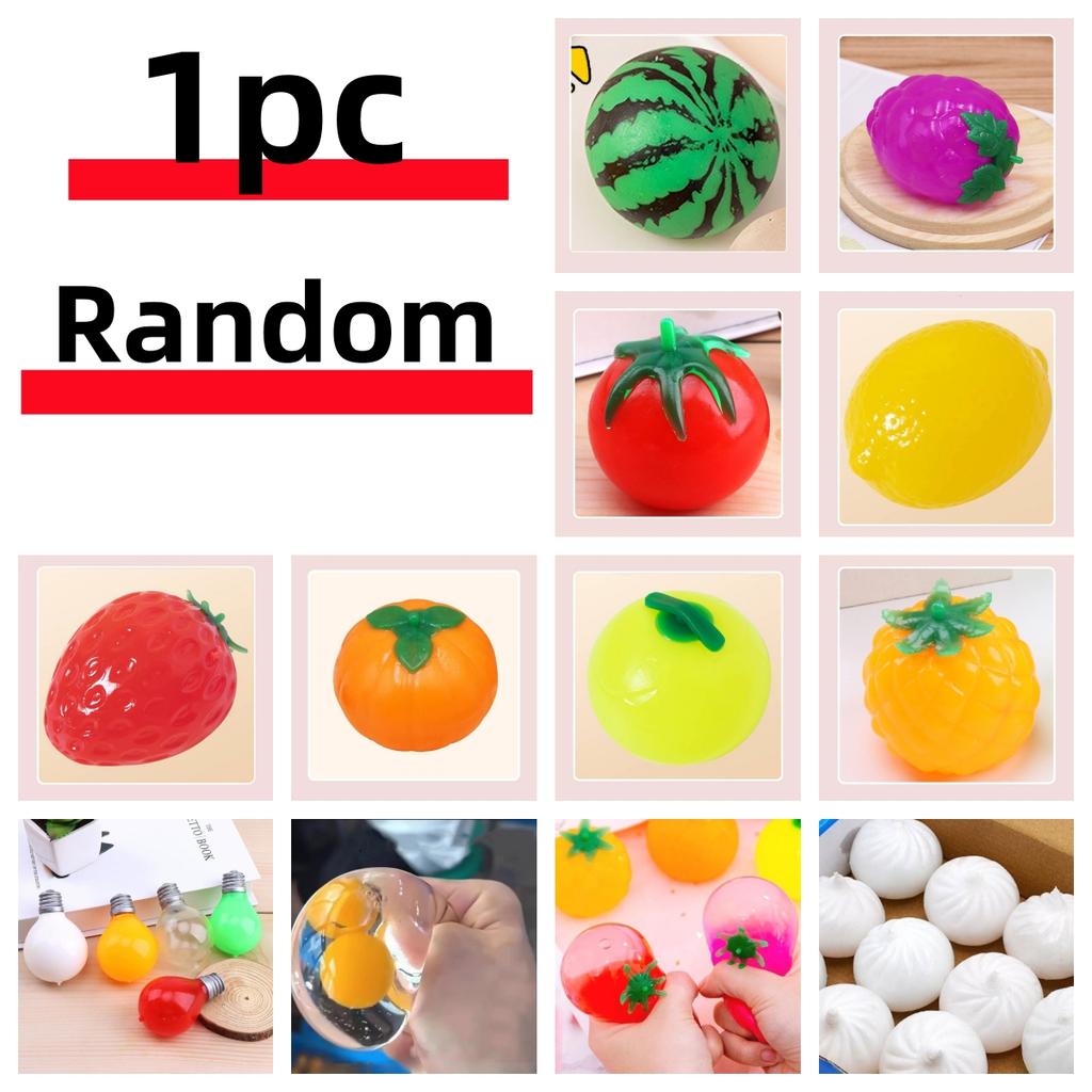 Creative Anti Stress Ball Abreact Squeeze Pinch Water Ball Stress Relief Toys Imitation Egg Tomato Squishy Fidgets Vent Toys