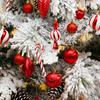 40PCS Electroplated Painted Christmas Tree Balls Ornaments Candy Cane Design Colored Christmas Tree Party Decoration