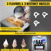 Macchina per Gelato Commerciale 18L/H 1200W da Banco Soft Serve Maker