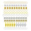 100Pcs/Set Hair Braid Dreadlock Beads Ring Extension Hair Clip Accessories