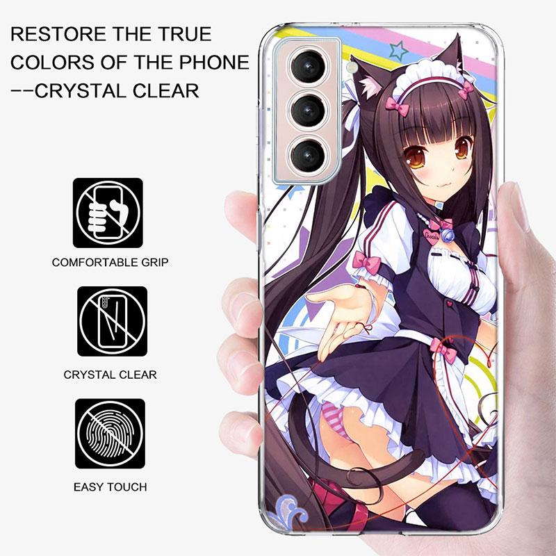 Chocola Nekopara Phone Case For Samsung A16 A26 A36 A56 A17 A15 A25 A35 A55 A14 A24 A34 A54 A04S A05S Galaxy Note 20 10 9 8 A9 A