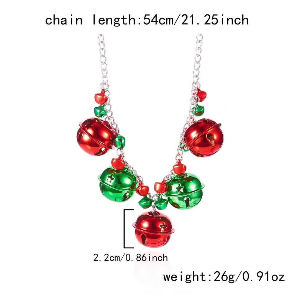 Christmas Style Multi-element Pendant Necklace Gold Snowman Gingerbread Man Necklace Festive Atmosphere Wearing Accessories