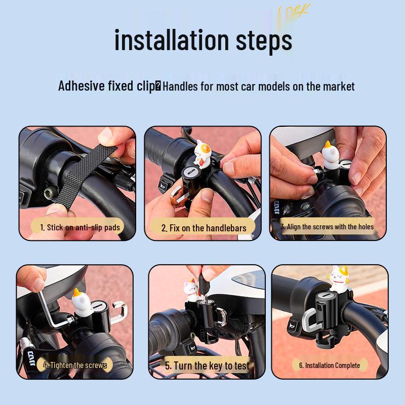 Universal Anti-theft Helmet Lock with Battery for Electric Bike and Motorcycle