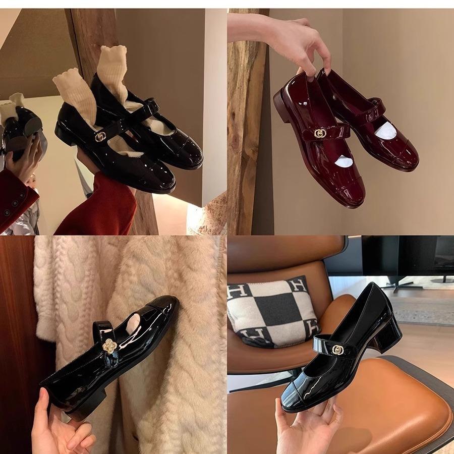 

Su Yinyin has the same Xiaoxiangfeng real soft leather thick heel Mary Jane single shoes women s commuter shoes 2025 spring versatile small leather sh 35
