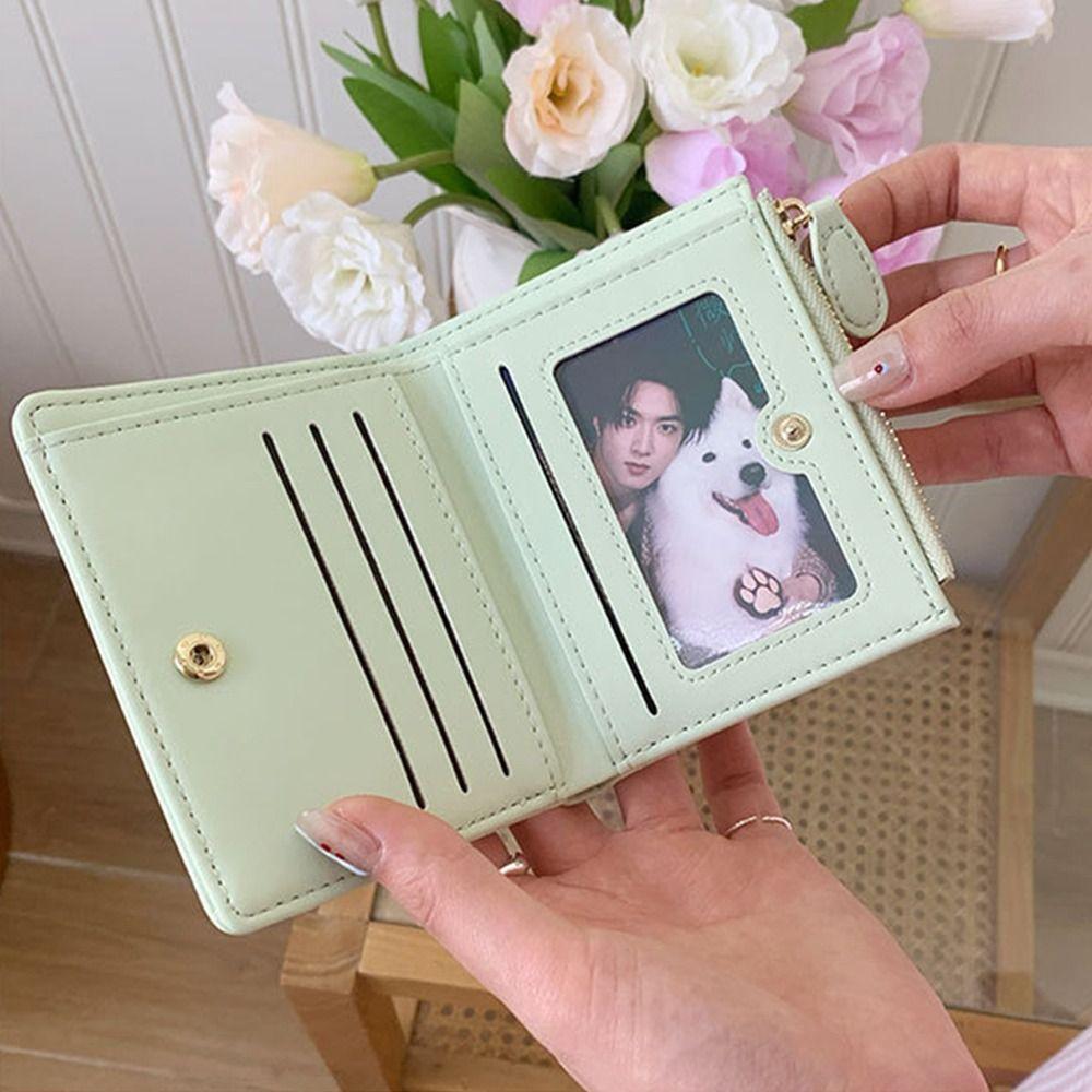 Flower Student Wallet Short Coin Purse Lovely Women's Wallet  Card Bag