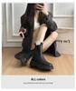 Martin boots women's 2025 autumn and winter new British style medium tube Chelsea black chimney thick-soled small short boots